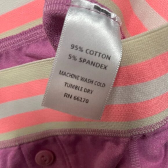 FP MOVEMENT by FREE PEOPLE Sz Small Pink Striped Elastic Waist Stretch Leggings - Picture 7 of 7